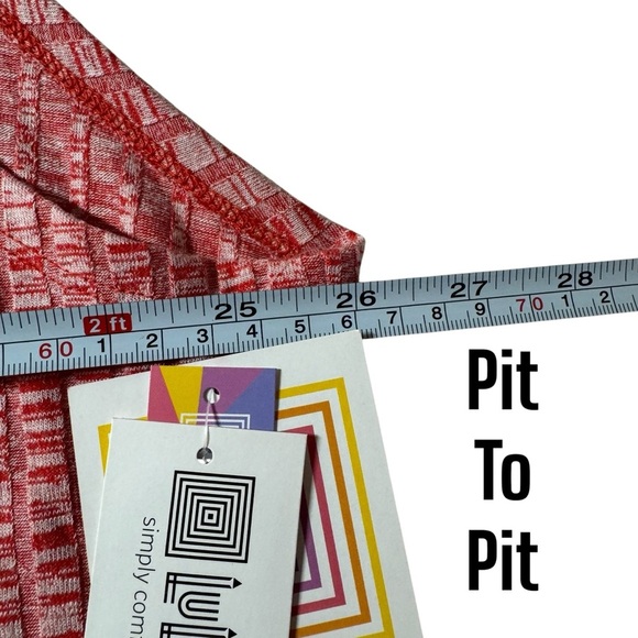 NWT Lularoe Joy Red Ribbed Knit Sleeveless Longline Duster Cardigan vest wmns XL - Picture 10 of 11